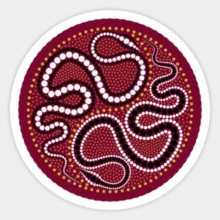 Yin & Yang - Snakes - BW Sticker